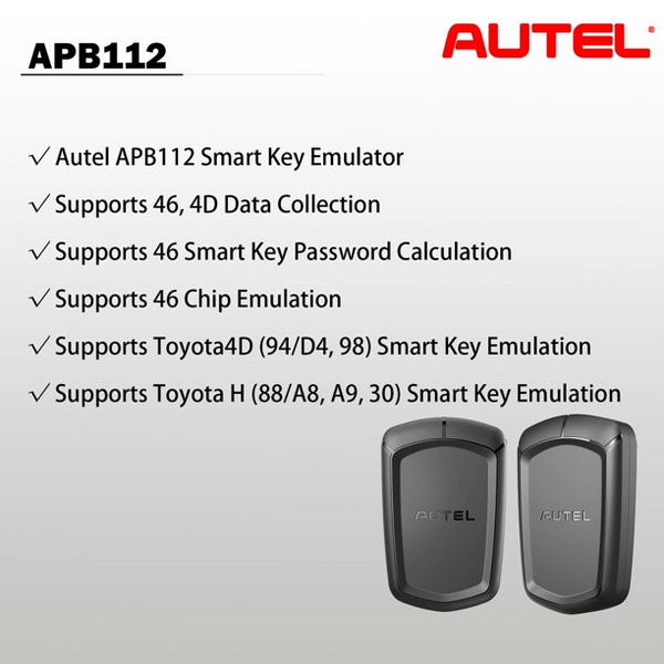 Autel APB112 Smart Key Simulator Autel Work with IMMO Key FOB